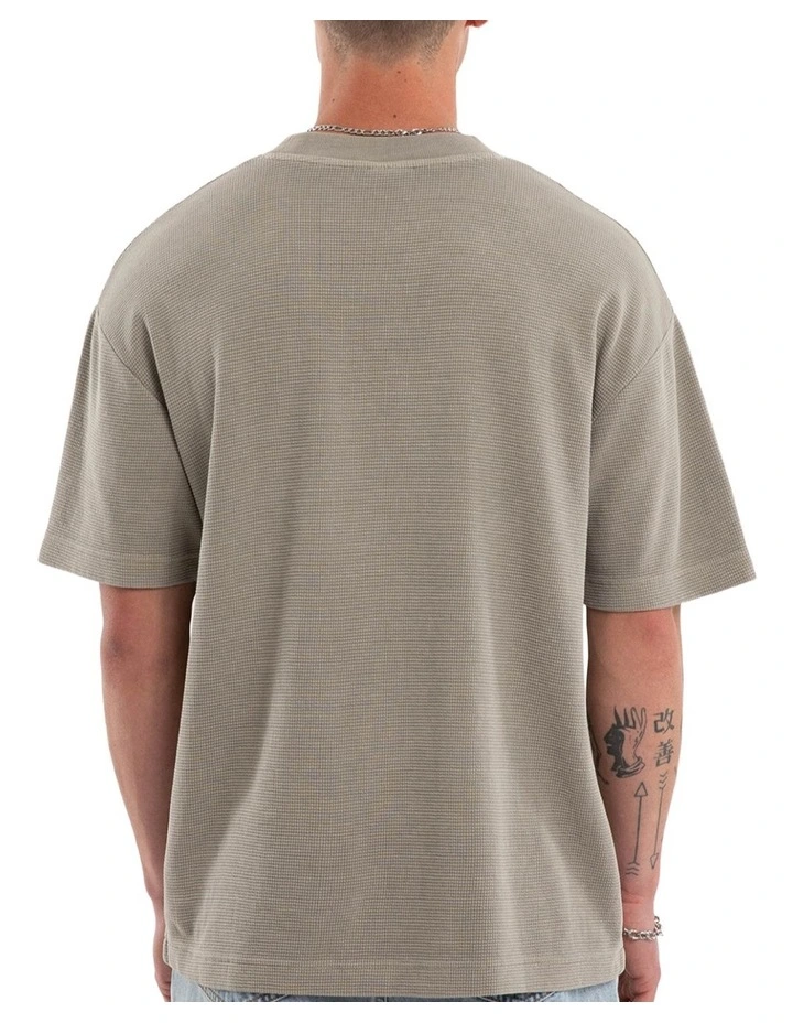 Scars Waffle Street Tee in Beige image 2