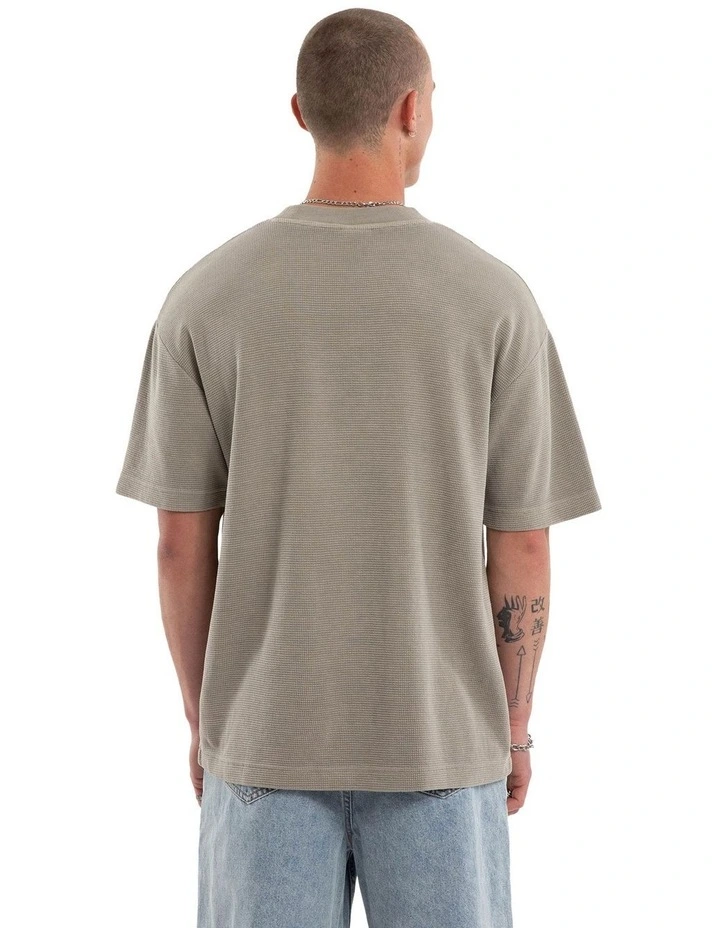 Scars Waffle Street Tee in Beige image 2