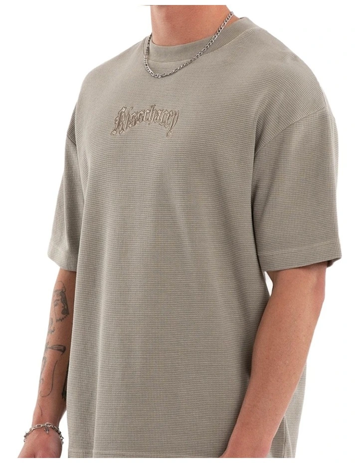 Scars Waffle Street Tee in Beige image 3