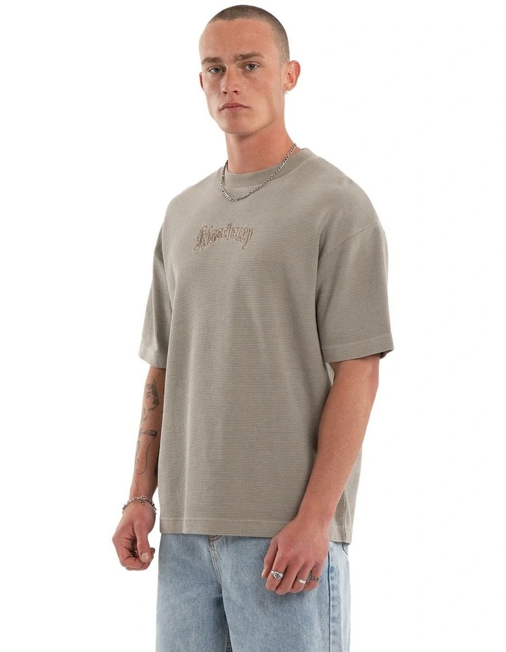 Scars Waffle Street Tee in Beige image 3