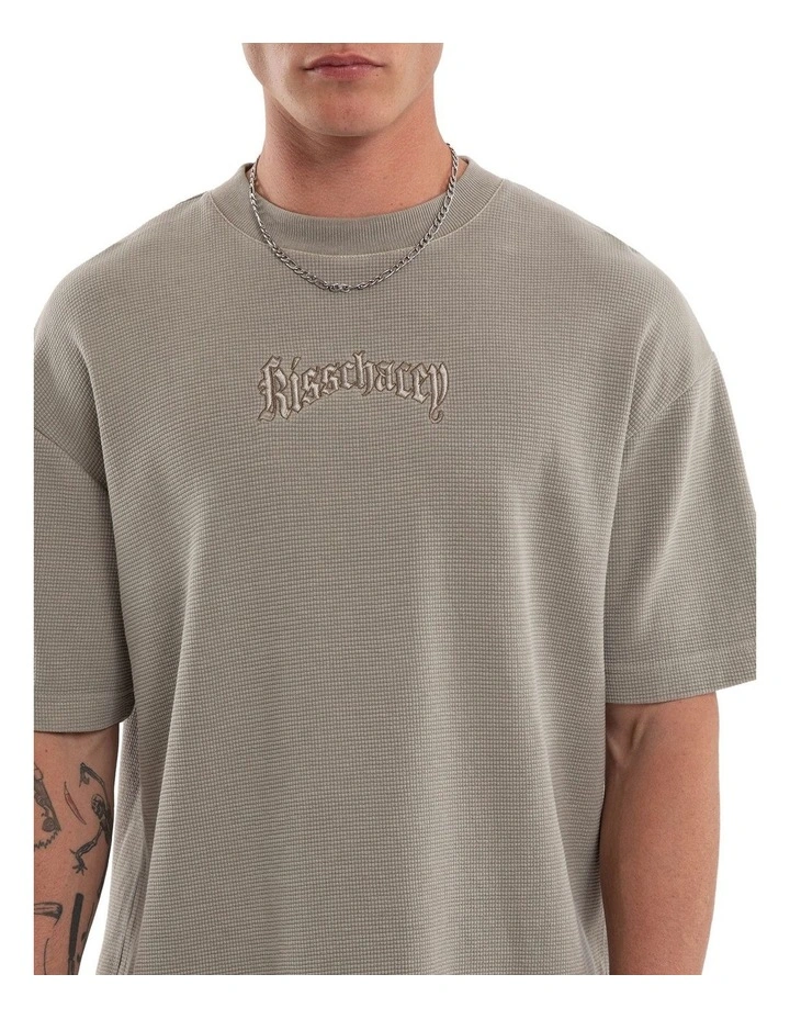 Scars Waffle Street Tee in Beige image 4