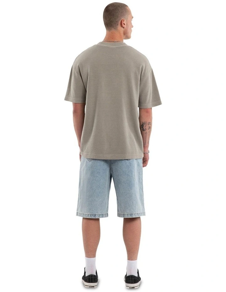 Scars Waffle Street Tee in Beige image 5