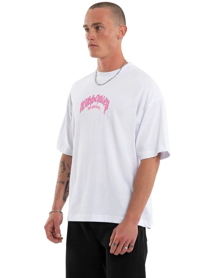 Shield Street Tee in White image 3