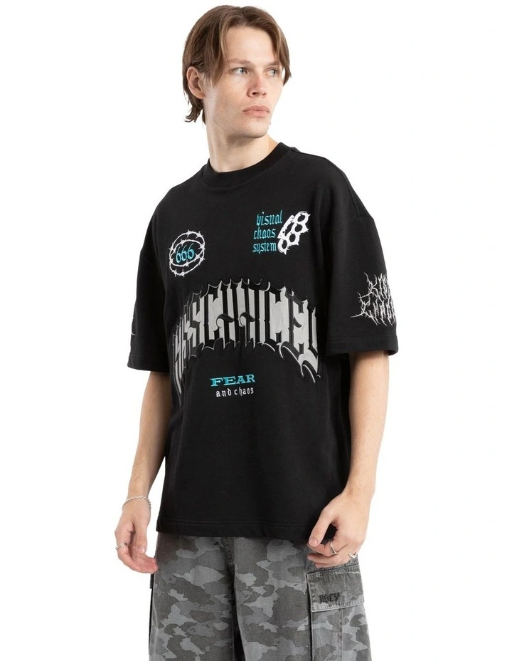 Eternity Loopback Street Tee in Black image 3