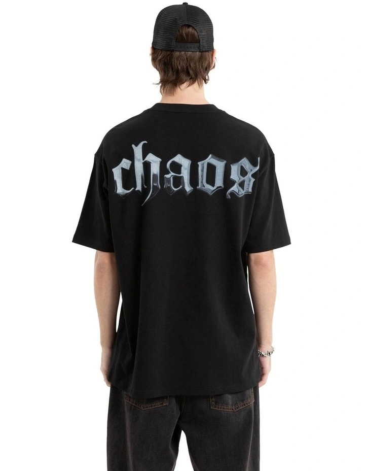 Mirage Box Fit Tee in Black image 1