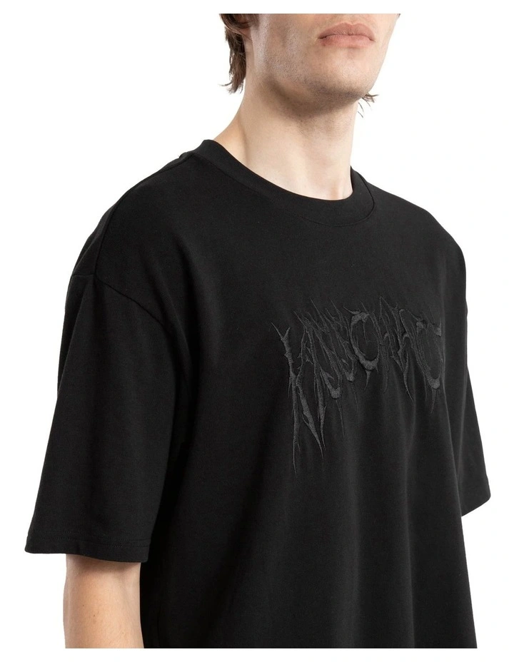 Mirage Box Fit Tee in Black image 4