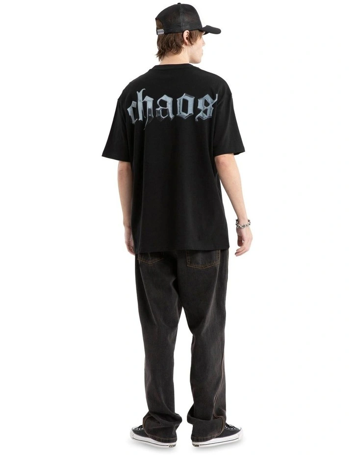 Mirage Box Fit Tee in Black image 5