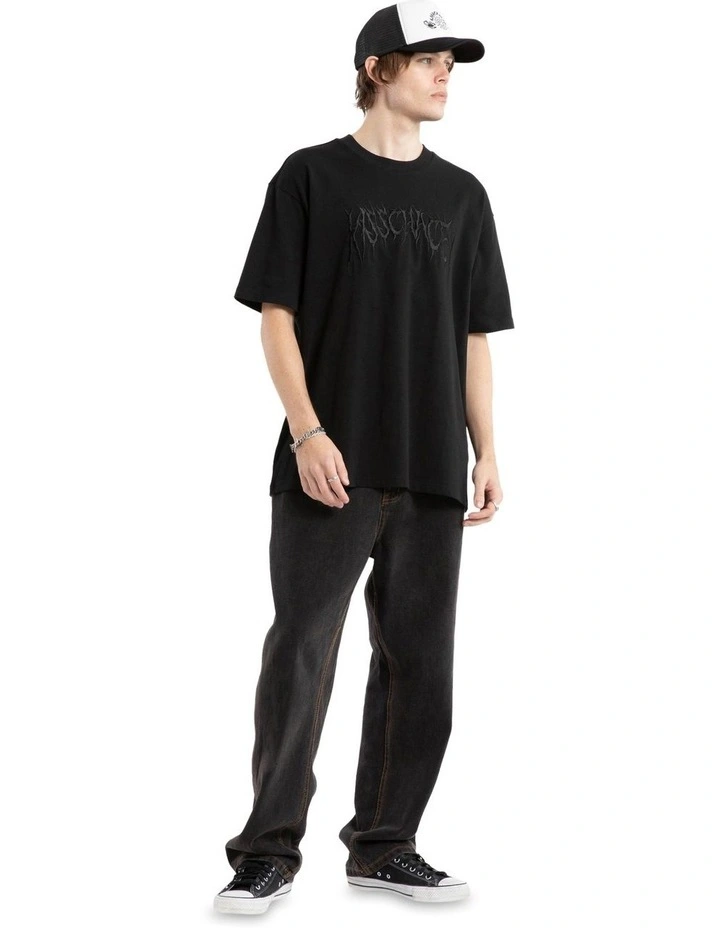 Mirage Box Fit Tee in Black image 6