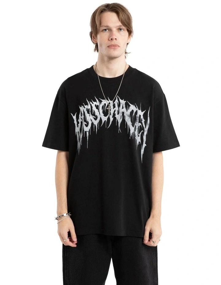 Utopia Box Fit Tee in Black image 1