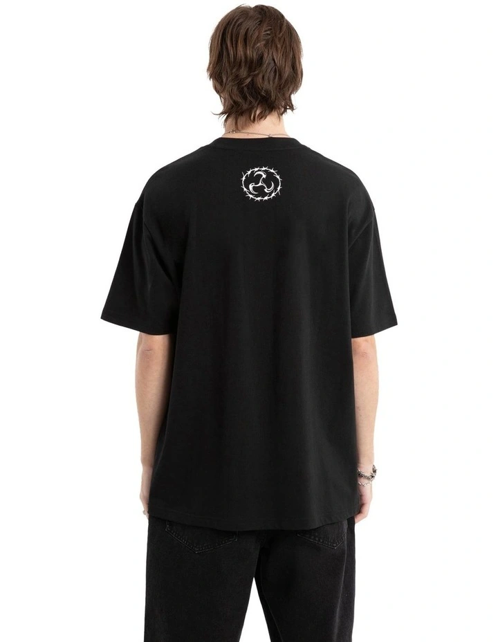 Utopia Box Fit Tee in Black image 2