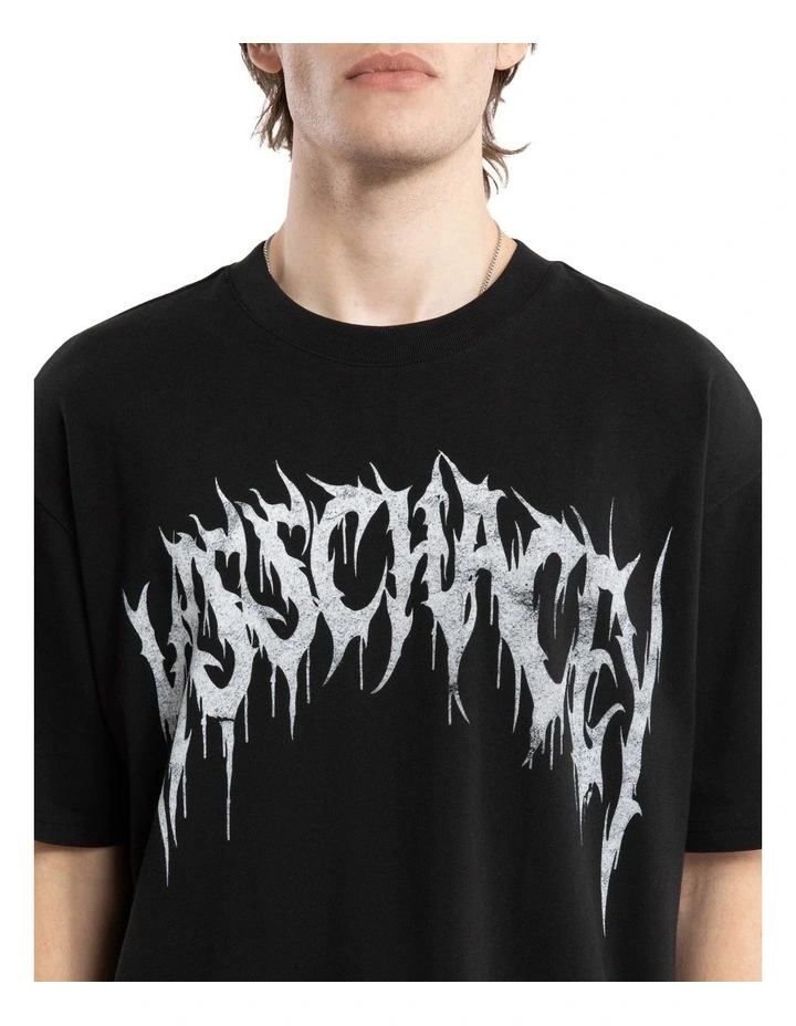 Utopia Box Fit Tee in Black image 4