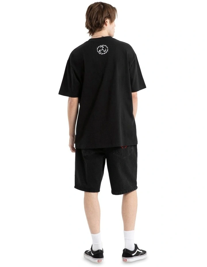 Utopia Box Fit Tee in Black image 5