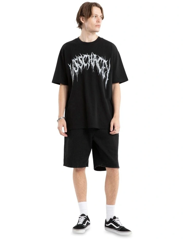 Utopia Box Fit Tee in Black image 6