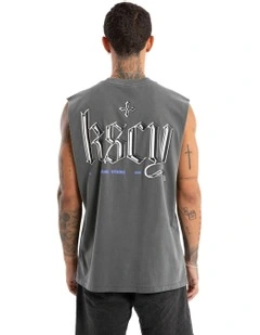 Studio Relaxed Muscle Tank in Grey