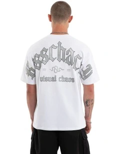 Broken Loopback Street Tee in White