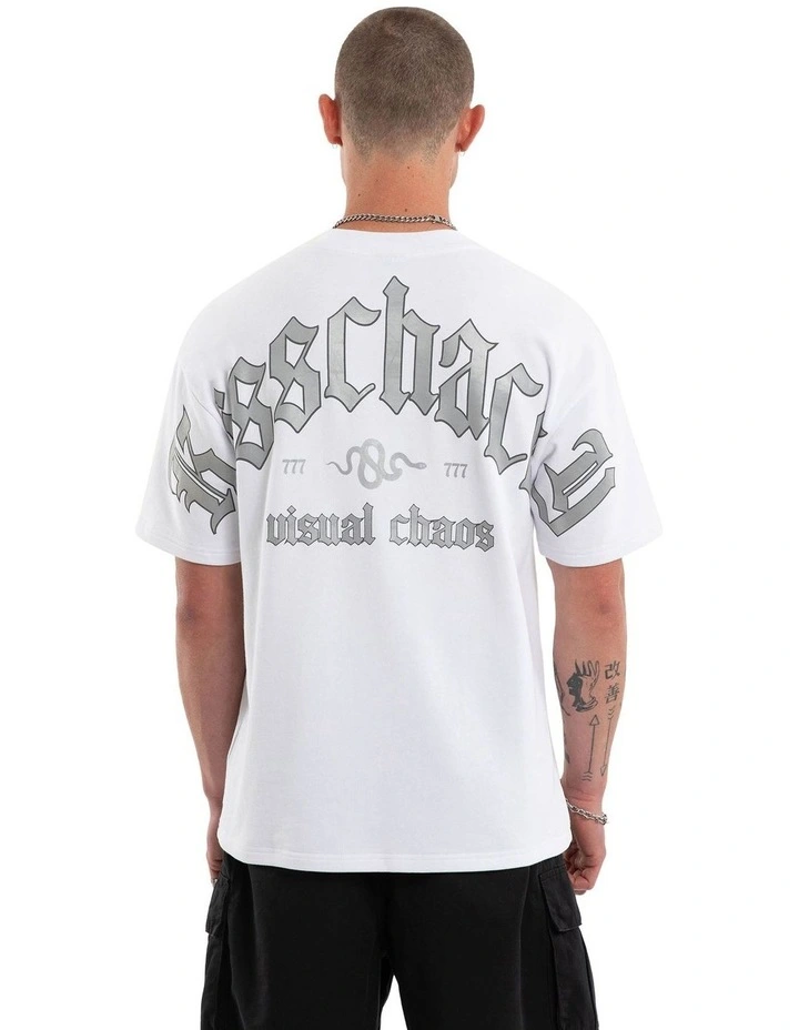 Broken Loopback Street Tee in White image 1