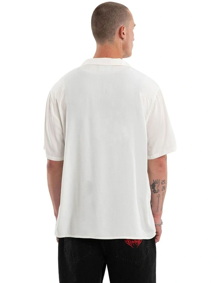 Risen Button Up Short Sleeve Shirt in Beige image 2