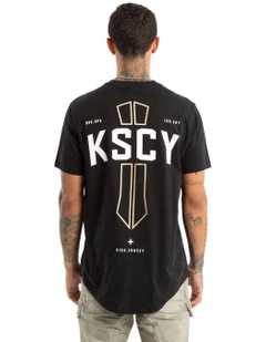 Delight Dual Curved Tee in Jet Black