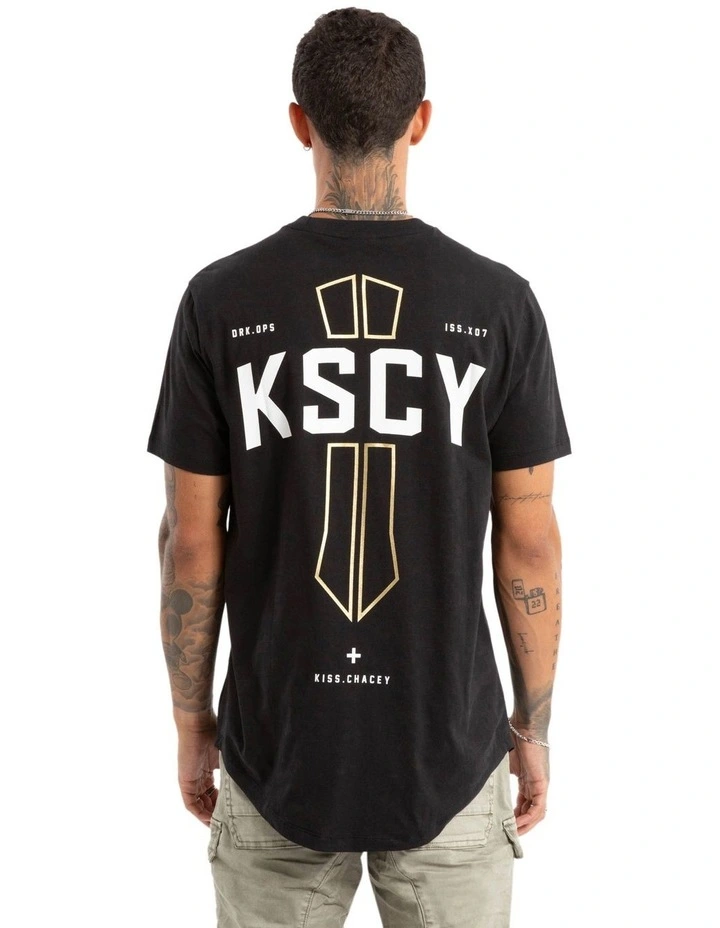 Delight Dual Curved Tee in Jet Black image 1