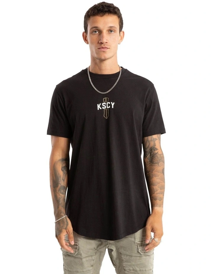 Delight Dual Curved Tee in Jet Black image 2