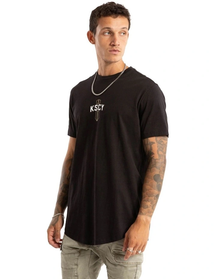 Delight Dual Curved Tee in Jet Black image 3