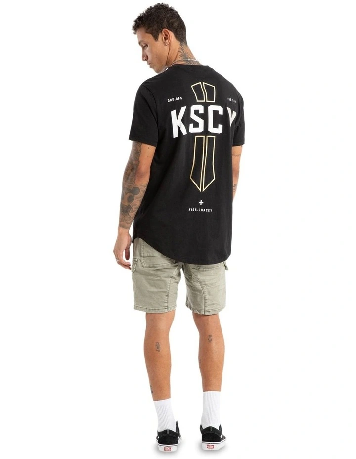 Delight Dual Curved Tee in Jet Black image 6