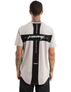 Crossover Dual Curved Tee in Paloma