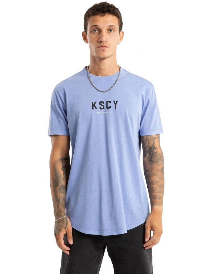 Division Dual Curved Tee in Blue image 2