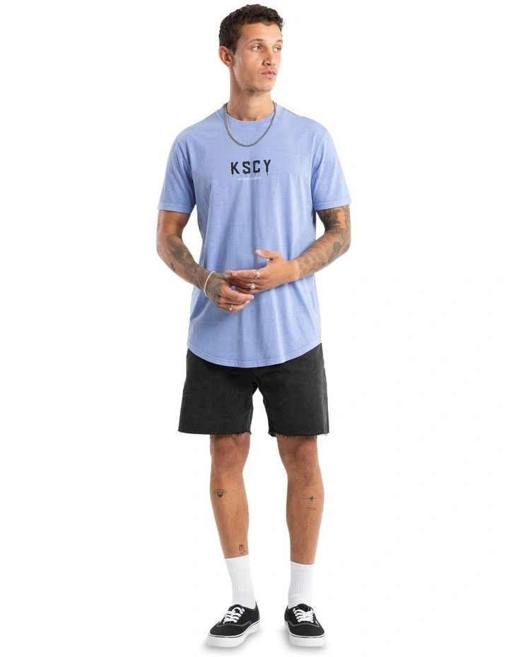 Division Dual Curved Tee in Blue image 5