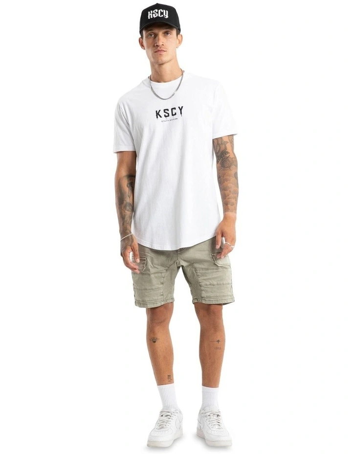 Division Dual Curved Tee in White image 5