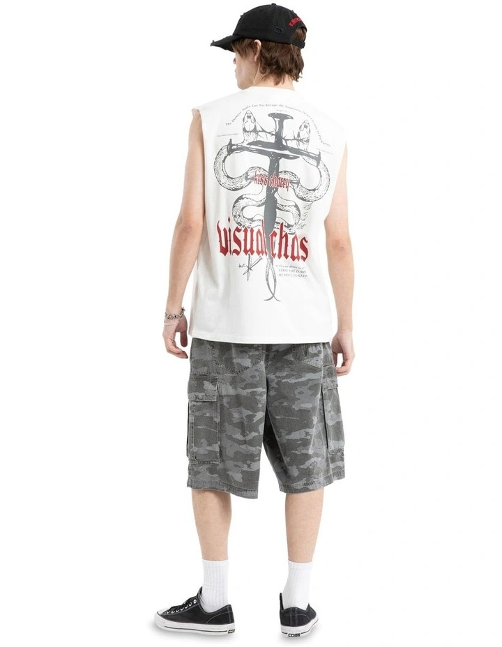 Pray Soul Street Muscle Tank in White image 5