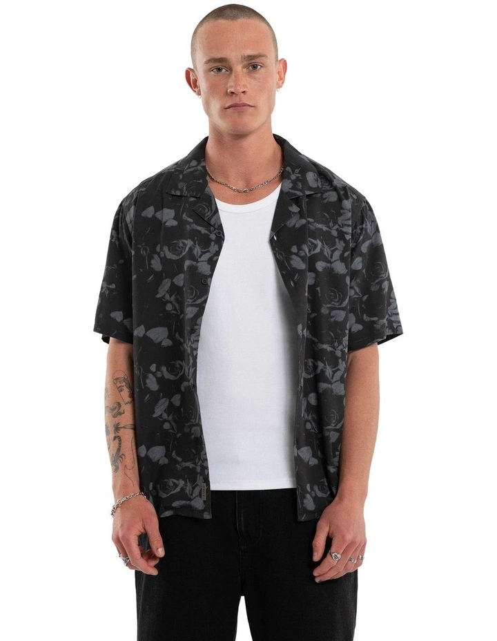 Thorn Button Up Shirt in Black image 1