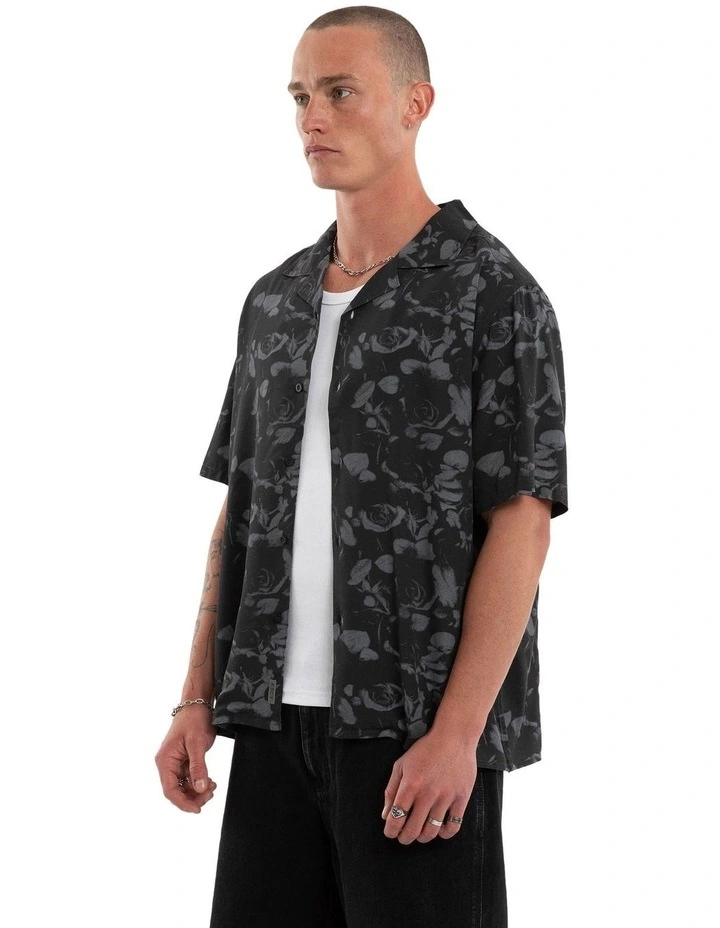 Thorn Button Up Shirt in Black image 3