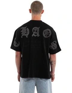 Crowned Loopback Street Tee in Black