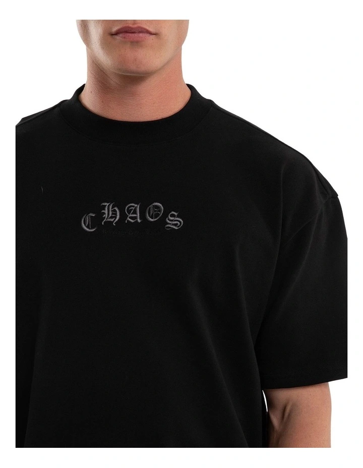 Crowned Loopback Street Tee in Black image 4