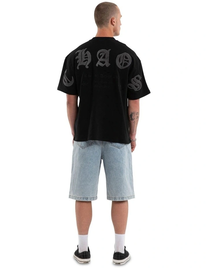 Crowned Loopback Street Tee in Black image 5