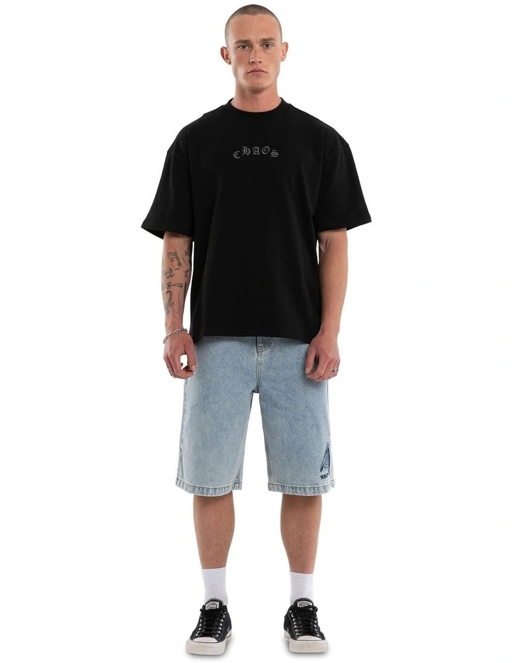 Crowned Loopback Street Tee in Black image 6