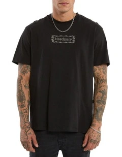 Saviour Relaxed Tee in Black