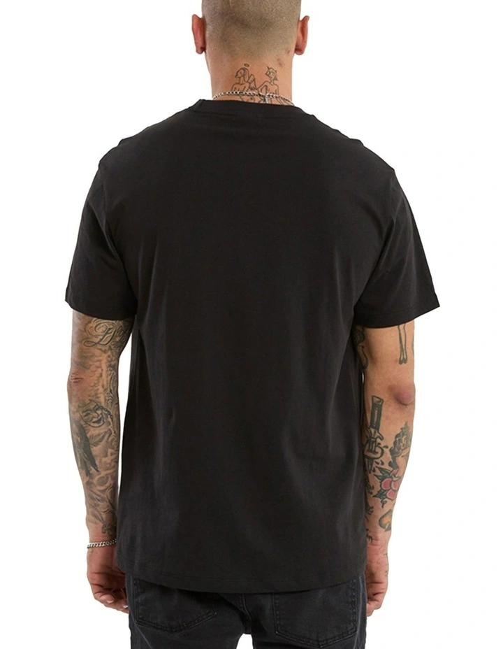 Saviour Relaxed Tee in Black image 4