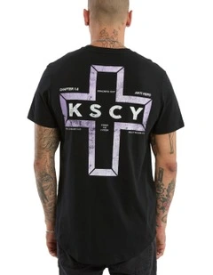 Dominus Dual Curved Tee in Black