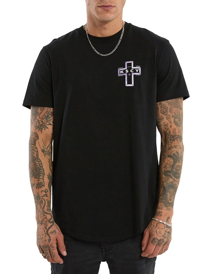 Dominus Dual Curved Tee in Black image 4