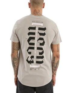 Sacred Dual Curved Tee in Grey