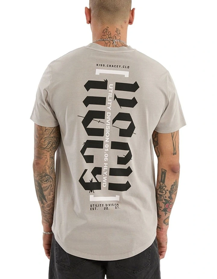 Sacred Dual Curved Tee in Grey image 1