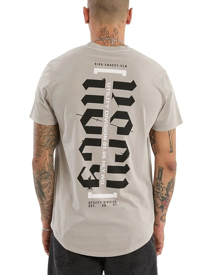 Sacred Dual Curved Tee in Grey image 2