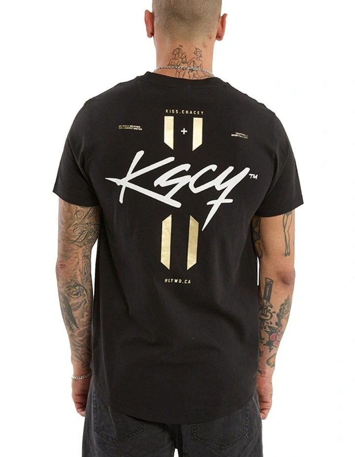 Stride Dual Curved Tee in Black image 1