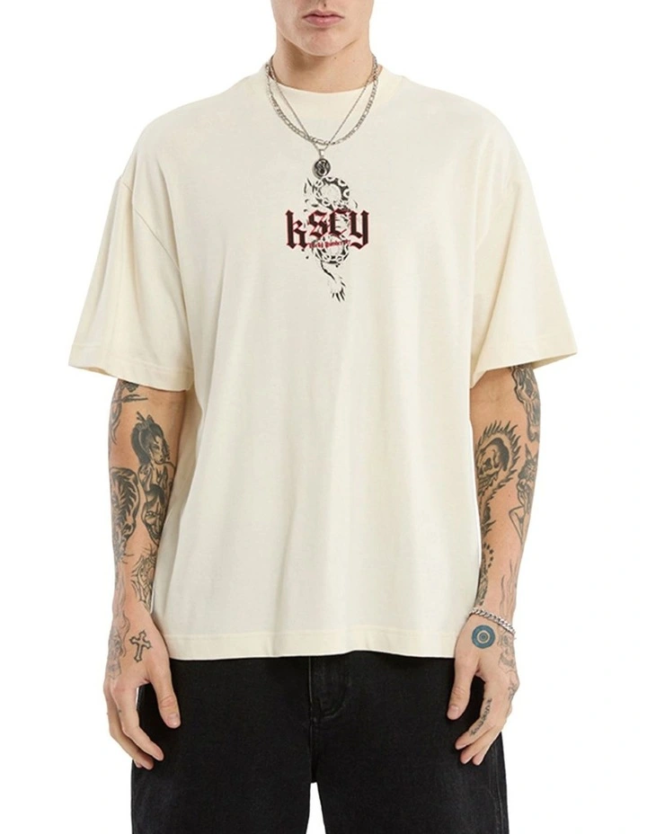 Dragon Street Tee in Beige image 3