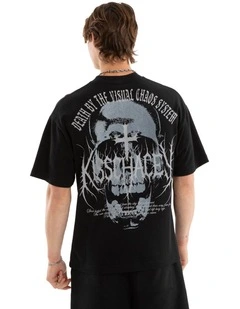 Skullcraft Street Tee in Black