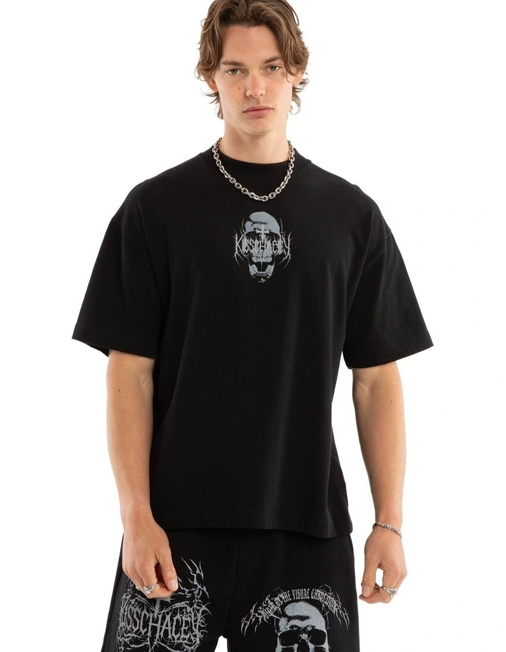 Skullcraft Street Tee in Black image 2