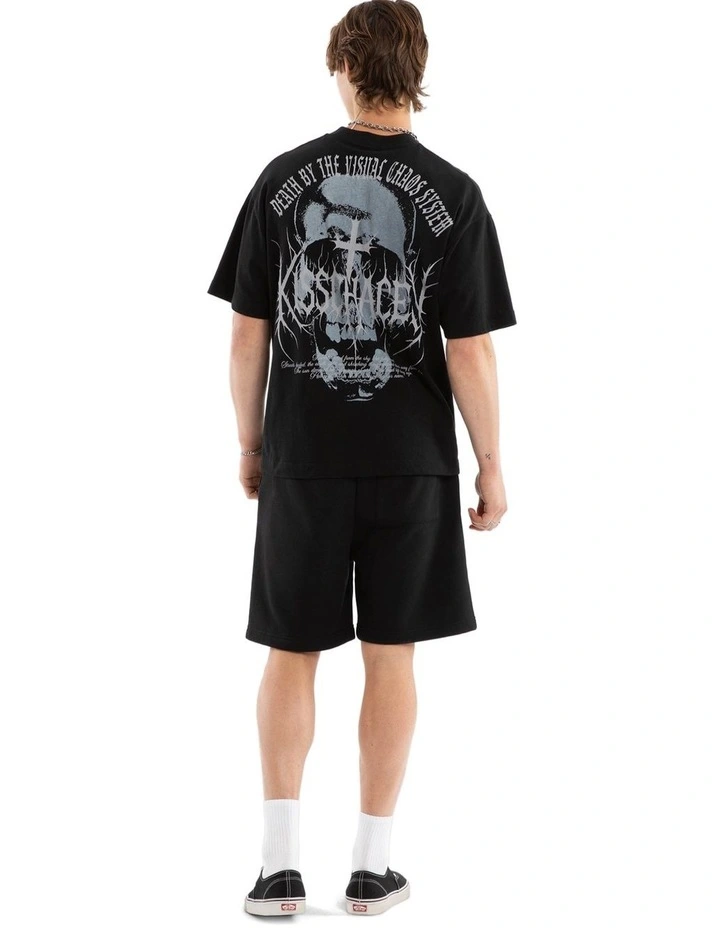 Skullcraft Street Tee in Black image 5