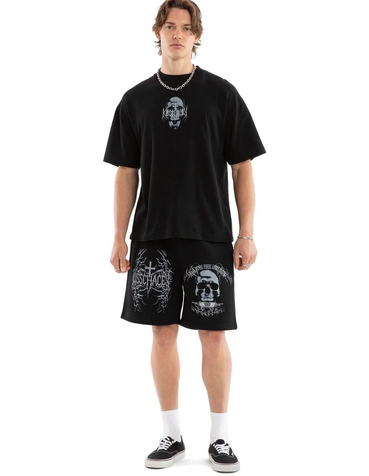Skullcraft Street Tee in Black image 6
